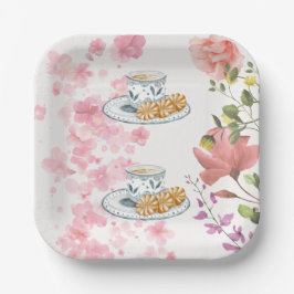 Elegant Tea Party Vibes ペーパープレート