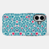 Elegant Teal and Magenta Foliage Pattern Case-Mate iPhoneケース (裏面 (横))