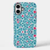 Elegant Teal and Magenta Foliage Pattern Case-Mate iPhoneケース (裏面)