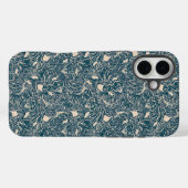 Elegant Teal Botanical Swirl Seamless Pattern Case-Mate iPhoneケース (裏面 (横))