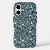 Elegant Teal Botanical Swirl Seamless Pattern Case-Mate iPhoneケース (裏面)