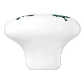 Elegant Teal Butterfly Turquoise Blue Drawer Knob セラミックノブ (側面)