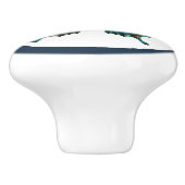 Elegant Teal Butterfly Turquoise Blue Drawer Knob セラミックノブ (側面)