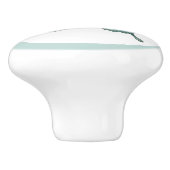 Elegant Teal Butterfly Turquoise Blue Drawer Knob セラミックノブ (側面)