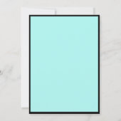 Elegant teal dress 15th birthday Quinceanera 招待状 (裏面)