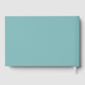 Elegant Teal Geometric ゲストブック (裏面)