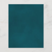 Elegant Teal & Gold BUDGET Wedding Invitation (裏面)