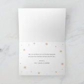 Elegant Teal Gold Holly Christmas Presents シーズンカード (内部)