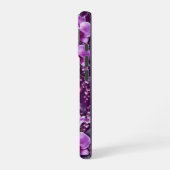 Elegant Teal Iris Flowers Custom iPhone 16ケース (左側面)
