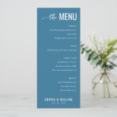 Elegant Teal Menu Card メニュー (スタンド正面)