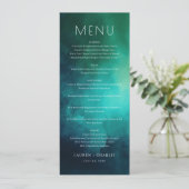 Elegant Teal Menu Template メニュー (スタンド正面)