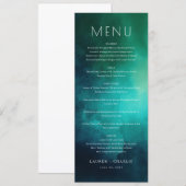 Elegant Teal Menu Template メニュー (正面/裏面)