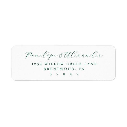 Elegant Teal Minimalist ラベル (正面)