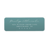 Elegant Teal Minimalist ラベル (正面)