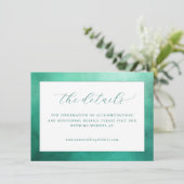 Elegant Teal Minimalist Border エンクロージャーカード (スタンド正面)