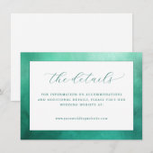 Elegant Teal Minimalist Border エンクロージャーカード (正面/裏面)