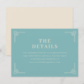 Elegant Teal Minimalist Decorative Motions エンクロージャーカード (正面/裏面)