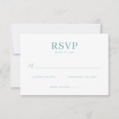Elegant Teal Minimalist RSVP (正面)
