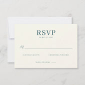 Elegant Teal RSVP Card (正面)