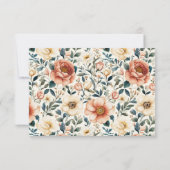 Elegant Teal RSVP Card (裏面)