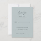 Elegant Teal RSVP Card (正面)