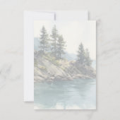 Elegant Teal RSVP Card (裏面)