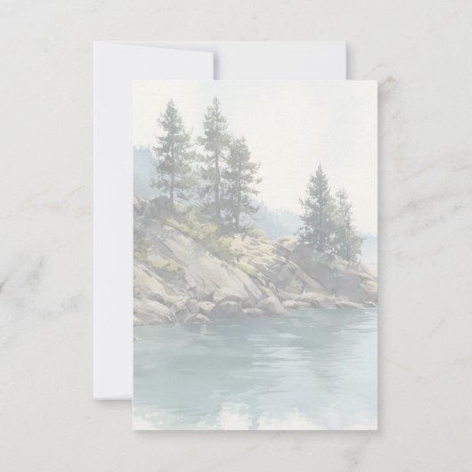 Elegant Teal RSVP Card (裏面)