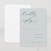 Elegant Teal RSVP Card (正面/裏面)