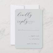 Elegant Teal RSVP Card (正面)