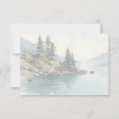 Elegant Teal RSVP Card (裏面)