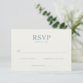 Elegant Teal RSVP Card (スタンド正面)