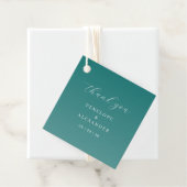 Elegant Teal Thank You Card フェイバータグ (インサイチュ)