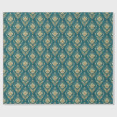 Elegant teal tiled wedding colors  ラッピングペーパー (フラット)