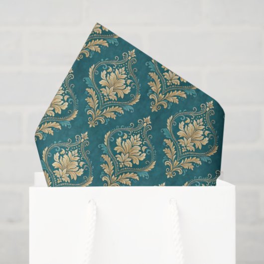 Elegant teal tiled wedding colors  薄葉紙 (ギフトバッグ)