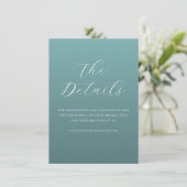 Elegant Teal Typographic Invite エンクロージャーカード (スタンド正面)