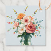 Elegant Teal Typographic Love Thanks フェイバータグ (裏面)