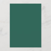 Elegant Teal Wedding Details Card エンクロージャーカード (裏面)