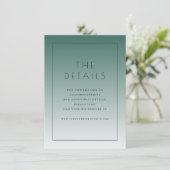 Elegant Teal Wedding Details Card エンクロージャーカード (スタンド正面)