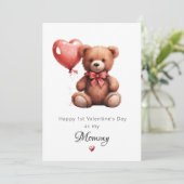 Elegant Teddy Bear Happy 1st Valentine's Day as m シーズンカード (スタンド正面)