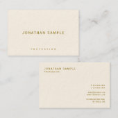 Elegant Template Business Cards Gold Text Luxury 名刺 (正面/裏面)