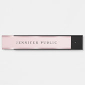 Elegant Template Luxury Rose Gold Glamour Custom サインプレート (正面)