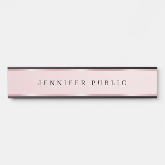 Elegant Template Luxury Rose Gold Glamour Custom サインプレート (正面)