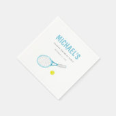 Elegant Tennis Birthday Paper Napkin スタンダードカクテルナプキン (角)