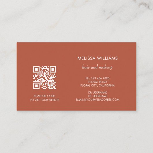 Elegant Terracotta 3D Abstract Art 名刺 (裏面)