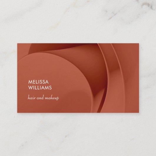 Elegant Terracotta 3D Abstract Art 名刺 (正面)