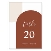 Elegant Terracotta Boho Arch Wedding Table Number テーブルナンバー (裏面)