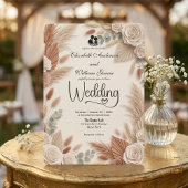 Elegant Terracotta Boho Chic Wedding 招待状