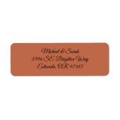 Elegant Terracotta Clay Return Address ラベル (正面)