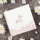 Elegant Terracotta Floral Wedding Guest Book ノートブック