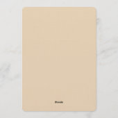 Elegant Terracotta Floral Wedding invitation  招待状 (裏面)